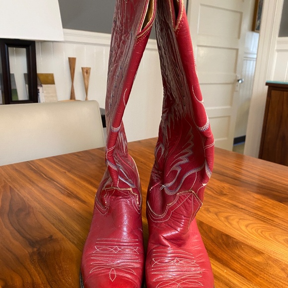 Vintage Red Nocona Cowboy boots sz 4.5 Women's - Picture 7 of 10